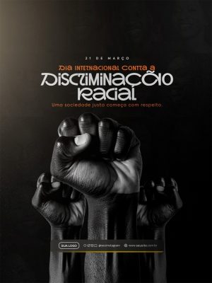 Dia Internacional Contra a Discriminação Racial 21 de Março PSD Editável