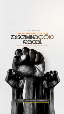 Discriminação Racial 21 de Março Dia Internacional PSD Editável