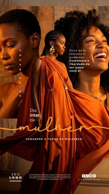 Dia Internacional da Mulher 08 de Março Story Empoderamento Feminino PSD Editável