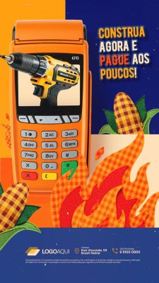 Story Loja de Material de Construção Construa Agora e Pague Depois PSD Editável