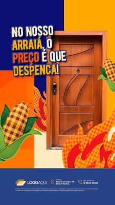 Story Material de Construção No Nosso Arraiá o Preço é Que Despenca PSD Editável