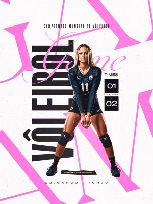 Campeonato Mundial de Vôleibol 22 Março PSD Editável