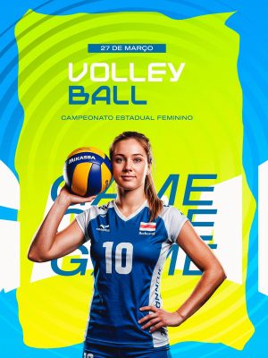 Flyer Vôlei 27 de Março Campeonato Estadual Feminino PSD Editável