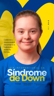 Dia Internacional da Síndrome de Down Celebrar a Diversidade PSD Editável