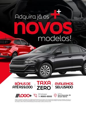 Carros Adquira Já os Novos Modelos PSD Editável