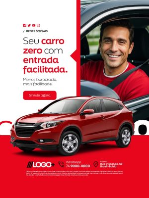 Concessionaria Carro Zero Entrada Facilitada PSD Editável