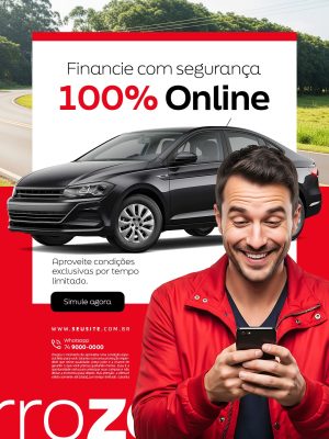 Concessionaria Financie com Segurança 100% Online PSD Editável