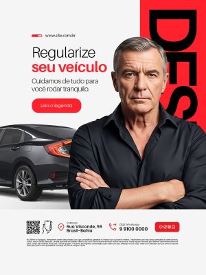Despachante Regularize Seu Veículo PSD Editável