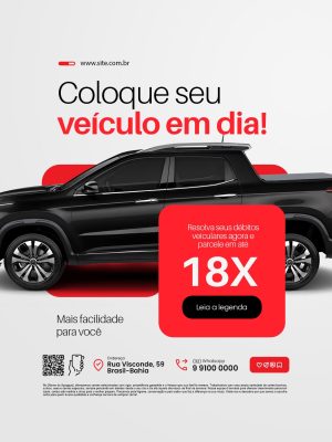 Despachante Veículo em Dia Dívidas em até 18X  PSD Editável