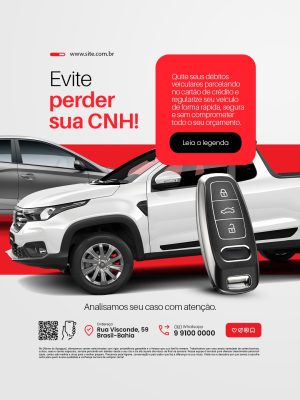 Despachante Evite Perder sua CNH Parcelamento de Débitos Veiculares PSD Editável