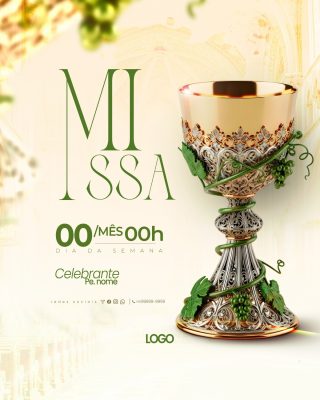 Missa 00/Mês 00h Celebrante Pe. Nome Divulgação PSD Editável