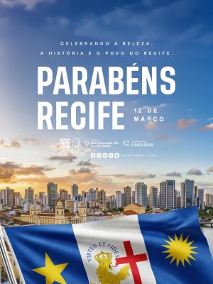 Parabéns Recife 12 de Março Celebrando a Beleza PSD Editável