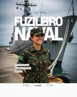 Fuzileiro Naval 07 de Março Homenagem Força Brasileira PSD Editável