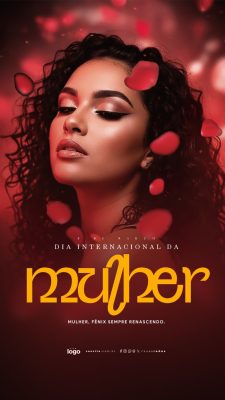 Story Dia Internacional da Mulher 08 de Março PSD Editável