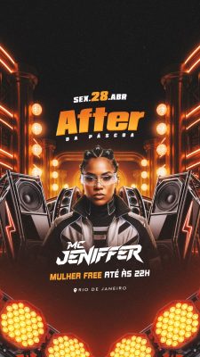 After da Páscoa Sex 28 Abr MC Jeniffer Live Show PSD Editável