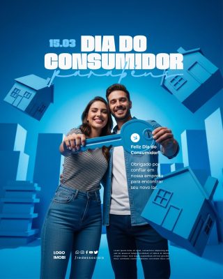 Dia Do Consumidor 15 de Março  Imobiliária Social Media PSD Editável