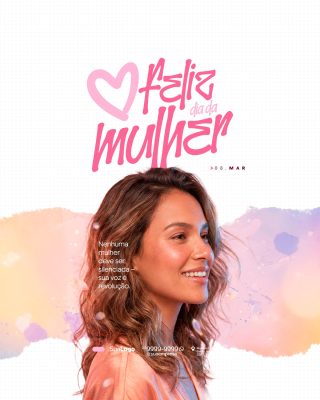 Dia da Mulher 08 de Março Voz é Revolução PSD Editável