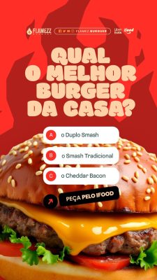 Story Hamburgueria Qual O Melhor Burger da Casa PSD Editável