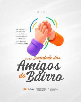 Dia da Sociedade dos Amigos do Bairro 10 MAR PSD Editável