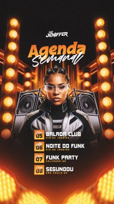 Agenda Semanal Story Social Media PSD Editáve