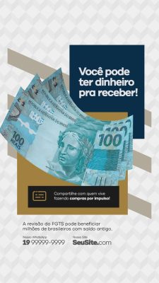 Story Escritório de Advocacia Você Pode Ter Dinheiro Pra Receber PSD Editável
