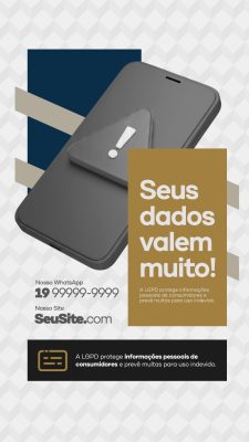 Story Escritório de Advocacia Seus Dados Valem Muito PSD Editável