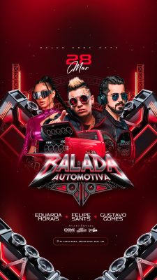 Story Flyer Próximos Shows Balada Automotiva 28 Março PSD Editável