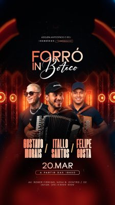 Story Flyer Próximos Shows Forró In Boteco PSD Editável