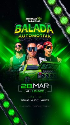 Story Flyer Próximos Shows Balada Automotiva Entrada Free para Elas PSD Editável