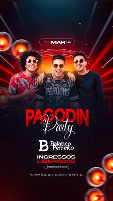 Story Flyer Próximos Shows Pagodin Party Balanço Perfeito Ingressos Liberados PSD Editável