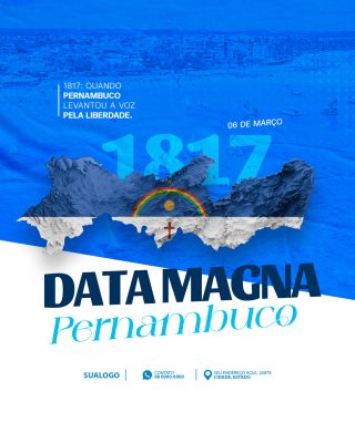 Pernambuco Data Magna 1817 Levante Pela Liberdade 06 de março PSD Editável