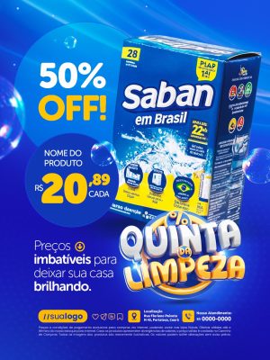 Quinta da Limpeza 50% Off Preços Imbatíveis PSD Editável