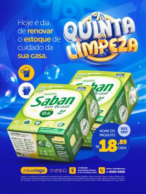 Quinta da Limpeza Hoje é Dia de Renovar PSD Editável