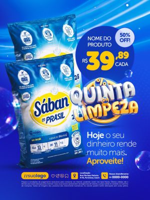 Quinta da Limpeza Hoje Seu Dinheiro Rende Muito Mais PSD Editável