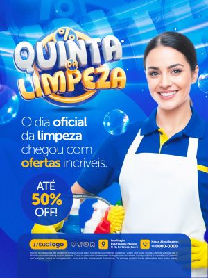 Quinta da Limpeza o Dia Oficial da Limpeza PSD Editável