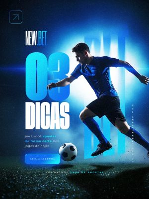 Apostas Esportivas Online 03 Dicas Jogos de Hoje PSD Editável