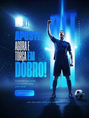 Apostas Esportivas Online Torça em Dobro PSD Editável
