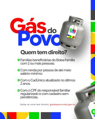 Gás do Povo Quem Tem Direito Campanha Social PSD Editável