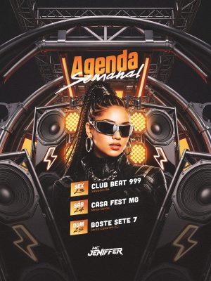 Agenda Semanal Arte de Programação de Eventos PSD Editável