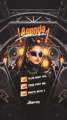 Flyer Agenda Semanal Story Social Media PSD Editáve