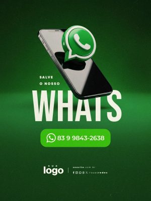 Salve o Nosso Whats Contato PSD Editável