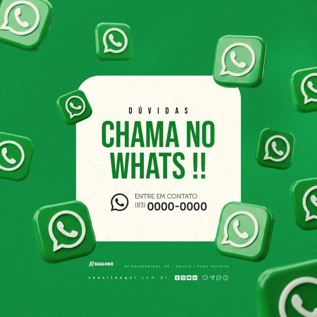 Dúvidas Chama no Whats PSD Editável