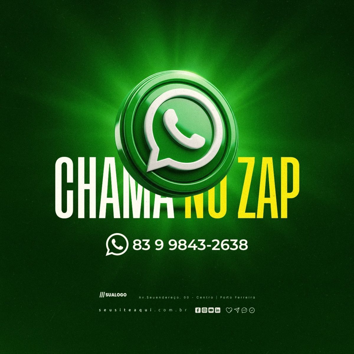 Atendimento Chame no Zap  PSD Editável