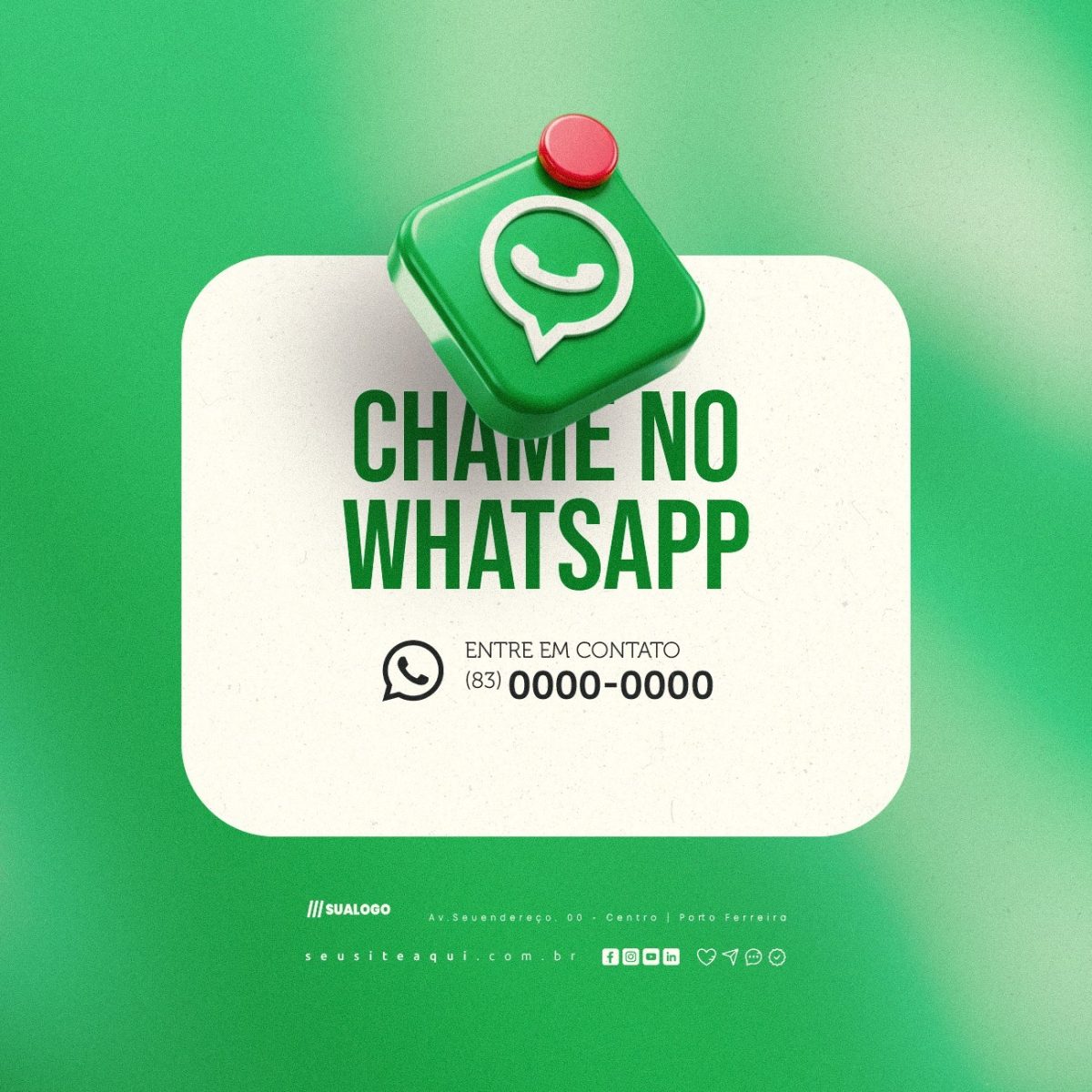 Duvidas Chame no WhatsApp PSD Editável