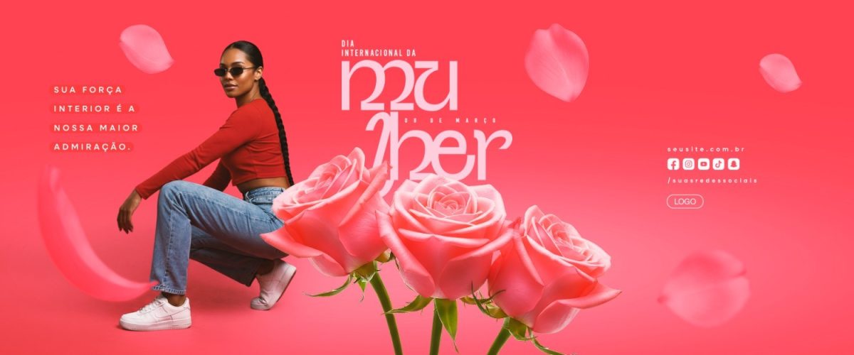 Carrossel Dia Internacional da Mulher 08 de Março PSD Editável