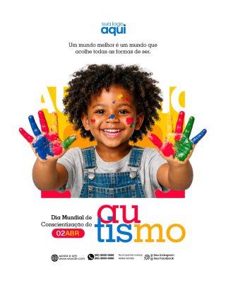 Autismo Dia Mundial Conscientização 02 ABRI PSD Editável