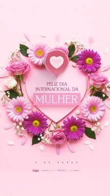 Dia Internacional da Mulher 8 de Março PSD Editável