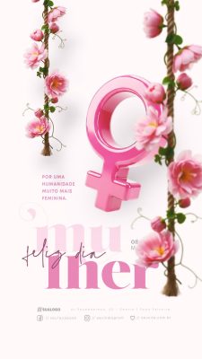 Story Dia Internacional da Mulher 08 de Março PSD Editável