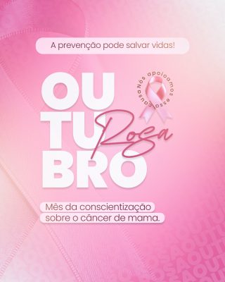 Outubro Rosa A Prevenção Pode Salvar Vidas PSD Editável