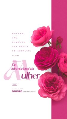 Dia Internacional da Mulher 8 de Março PSD Editável